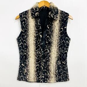 UBU Vest Double Side Sweater Womens Size XS Black  Front Full Zipper